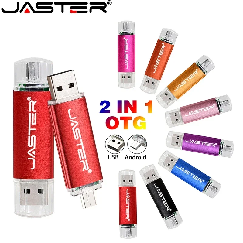 

JASTER Smart Phone USB Flash Drives 64GB OTG Free TYPE-C Adapters Pen Drive 32GB Micro Card Memory stick for Phone U Disk 16GB