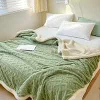 Soft Woolen Blanket for Bedding and Sofa, Warm Lamb Velvet Flannel Cover Blanket for Office, Air Conditioning and Nap 6