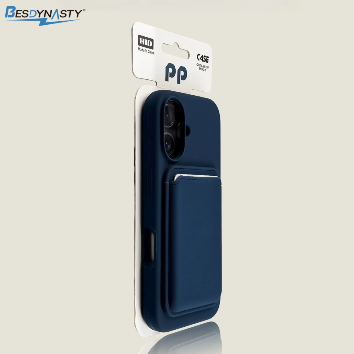 Magnetic Liquid Silicone Wallet Phone Case with Card Holder