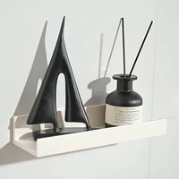 Bath Storage Rack Wall Shelves Floating Wall Holder For Kitchen Bathroom No Drill Mirror Metal Shower Organizer Home Accessories 2