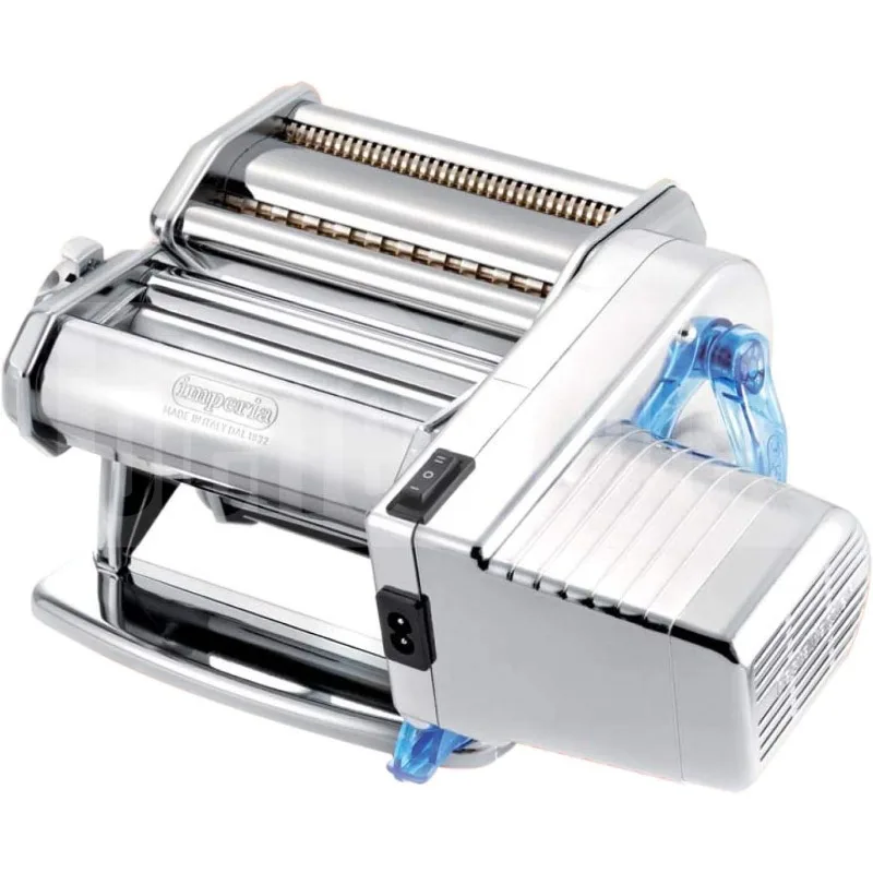 

Pasta Machine and Motor (152) - Dual Speed with Double Cutter Attachment- Durable Stainless Steel Construction, Made in Italy