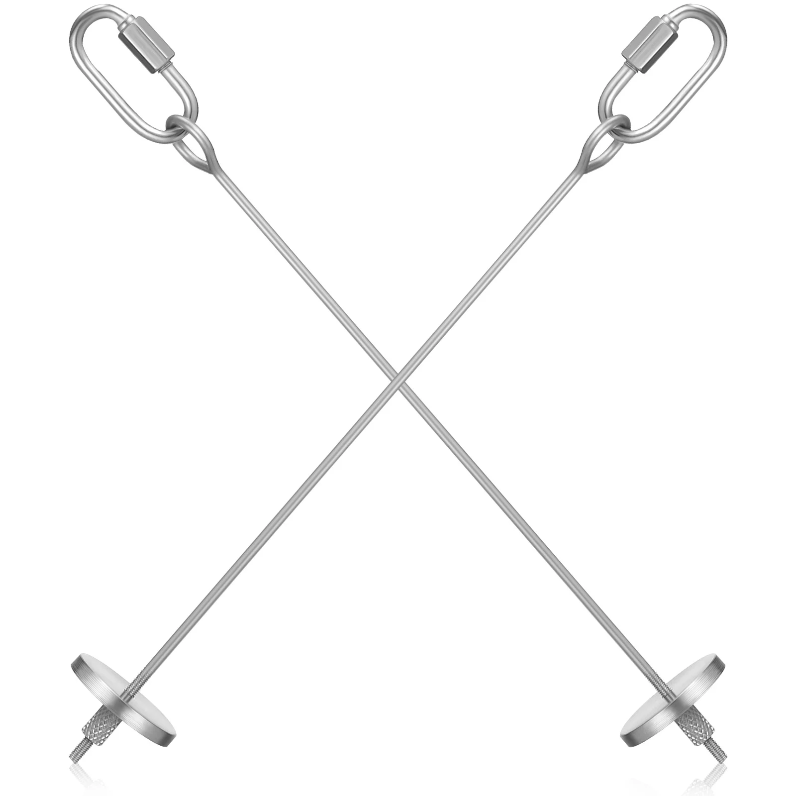 

2 Pcs Stainless Steel Fruit Fork Budgie Food Sticks Bird Skewer Toys Hanging Vegetable Cage