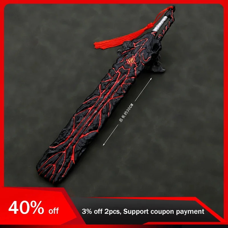 30cm Fights Break Spheres Xiaoyan Xuanchong Ruler Toy Sword Cosplay Metal Weapon Model Anime Peripherals Kids Toys Gift for Boys