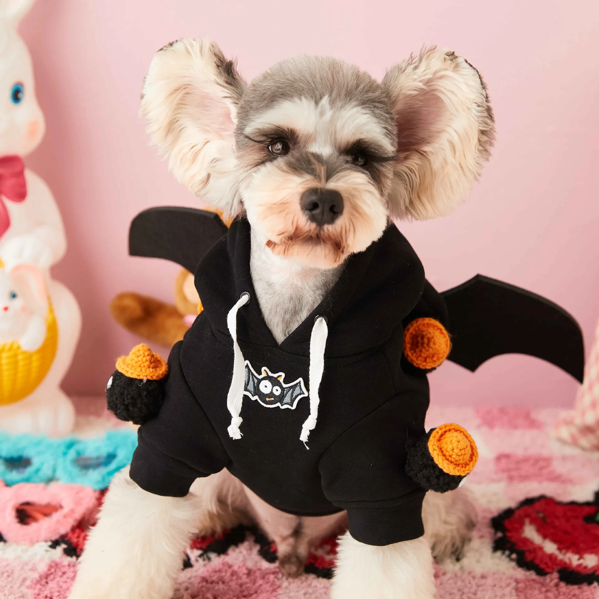 

Plush Bat Wing Sweater for Dogs, Teddy Schnauzer, Funny Dog Clothing, law Fighting Dog, Kitten Clothing, Autumn and Winter