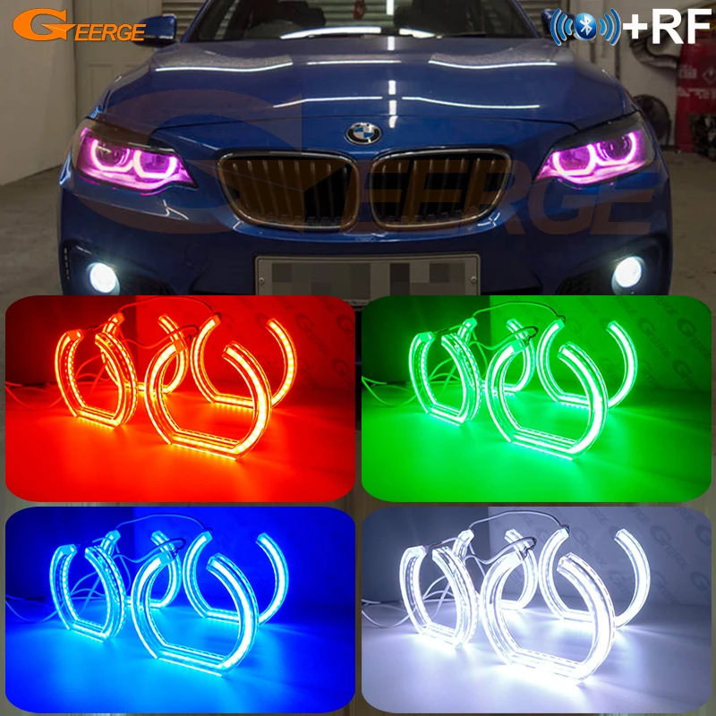 For BMW 3 5 7 Series E46 E39 E38 Colorful RGBW Cotton LED Angel Eyes  Revolving Dynamic Light Sequential Flowing with Turn Signal - AliExpress