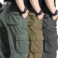 Men Fashion Formal Casual Plus Size cargo Pants Men Loose Straight Elasticity Pants Safari Style Fashion Versatile Trousers
