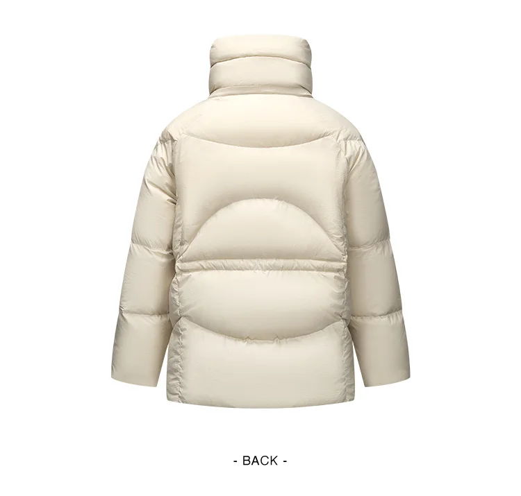 Down Jacket Women Medium Length Loose New Textured Warm Winter Wear