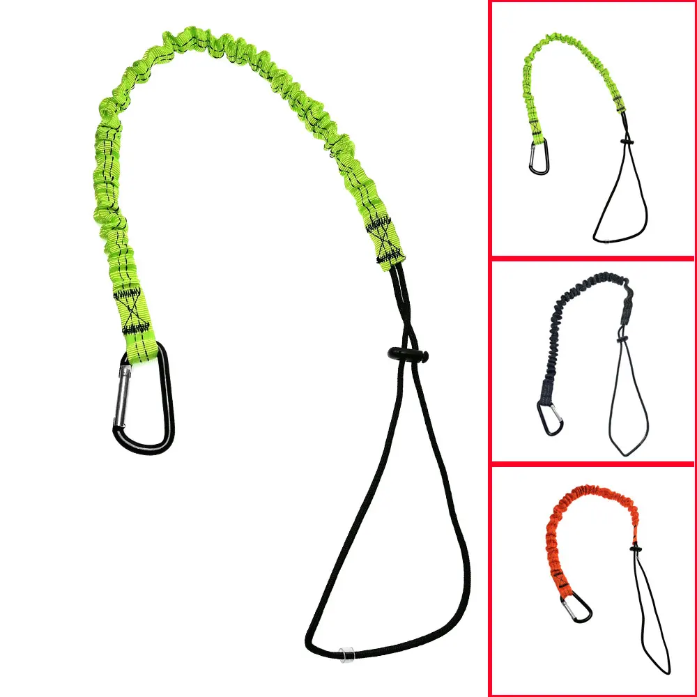 SUP Paddle Leash with Carabiner Safety Kayak Rowing Boat Fishing Rod Pole Coiled Lanyard Cord Tie Rope 2pc 1pc swivel brass clip canoe kayak safety paddle leash elastic rowing boats coiled lanyard cord