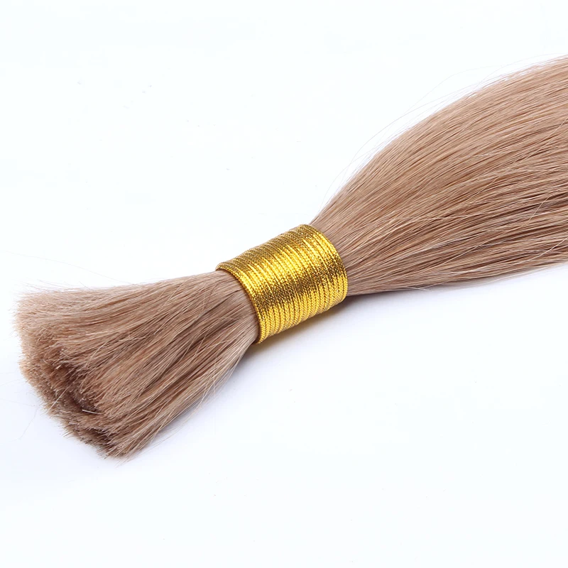 30inch Real Human Hair Extensions Blonde Hair Bulk Straight Natural Weaving No Weft Remy Human Braiding For Women