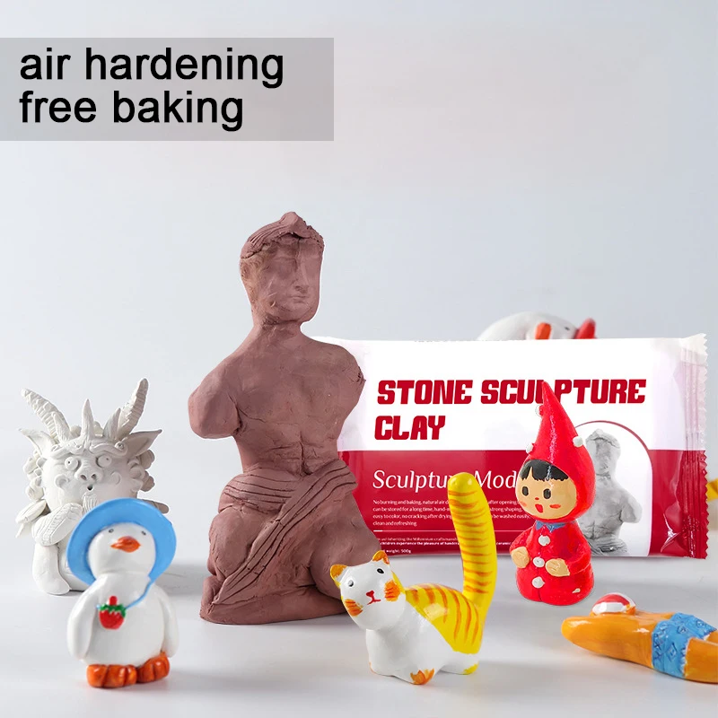 Air-Hardening Modeling Clay Free Baking Shaped Paper Clay Mineral Soft  Handmade Sculpture Air Dry DIY Jewelry 300g