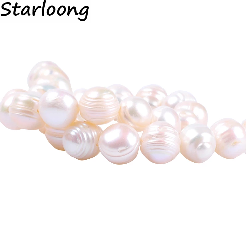 1pack/lot 10-11mm A quality Thread punch Natural freshwater Pearl Loose Beads DIY for Jewelry bracelet necklace