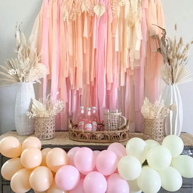 DIY : Crepe Streamer garland for Sofia themed Birthday Party decor