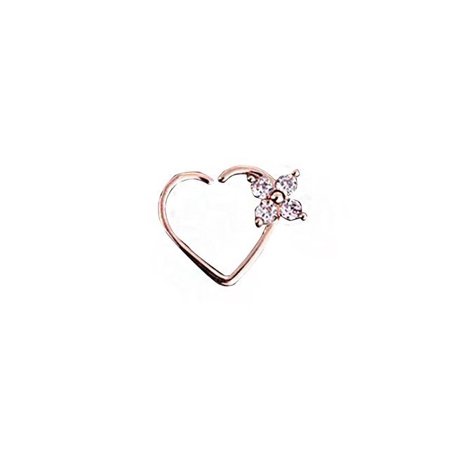 Hoop Nostril Bendable Ring Gem Cartilage Tragus Daith Piercing Earrings Septum Clicker Helix Conch Rook Piercing