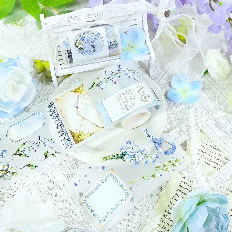 70mm*200cm 빈티지 레이스 꽃 문자 풍경 PET 테이프 크리 에이 티브 DIY 저널 재료 콜라주 스크랩북 편지지