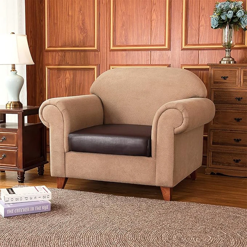 1/2/3Pcs PU Leather Couch Cushion Cover Waterproof Stretch Chair Couch Slipcover Sofa Cover for Living Room Decoration 4