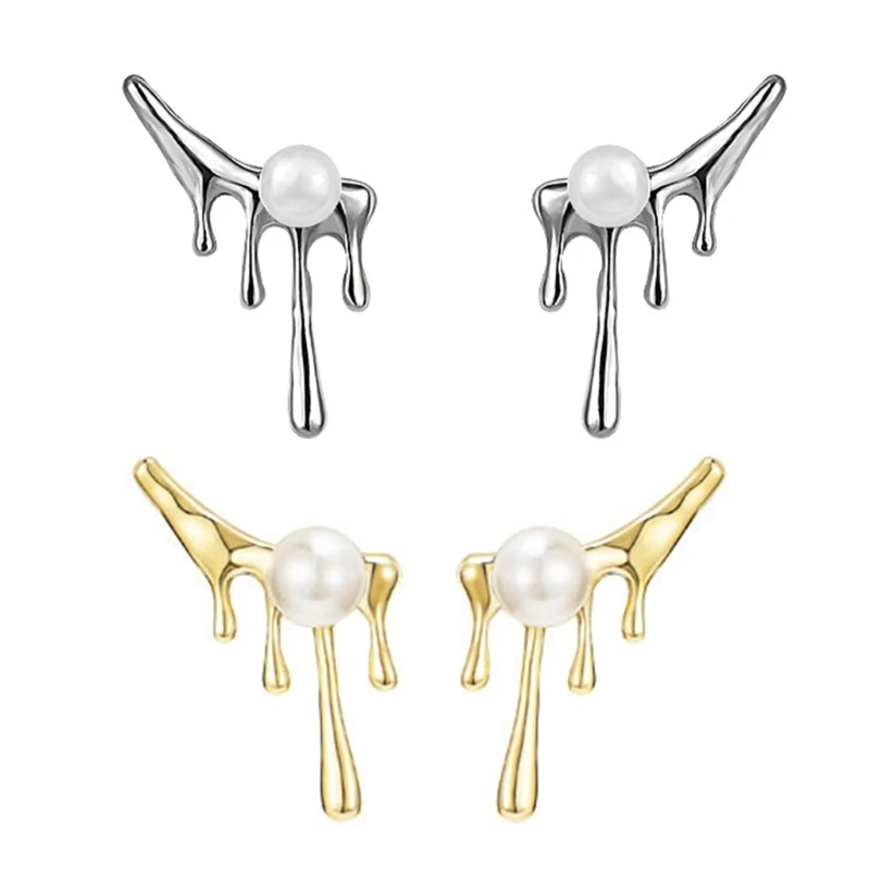 2023 Trend Laval Water Droplets Ear Studs INS Aesthetic Earrings for Women Dropship