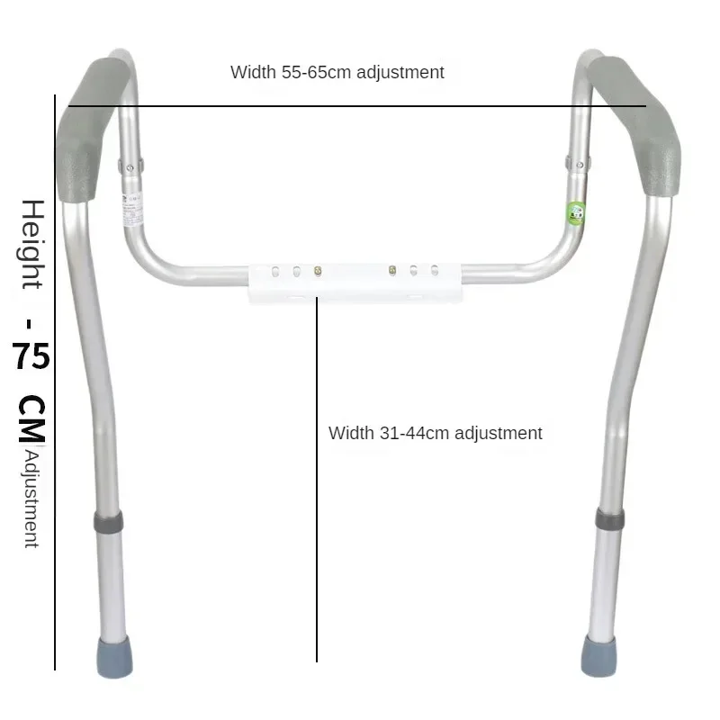 Anti-Slip Toilet Rails Bar for Elderly and Adults Safety Frame Aluminum Alloy Adjustable Rails
