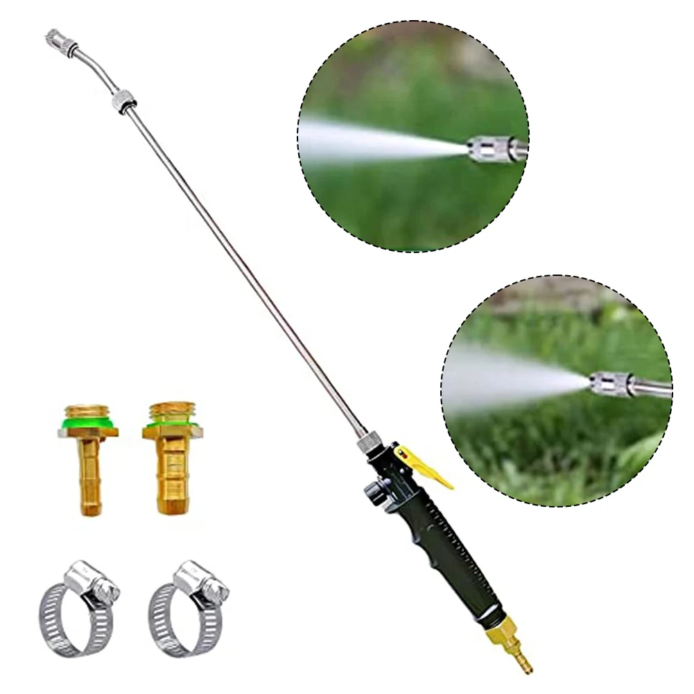 Water Gun 1/4" 3/8" Sprayer Wand High Pressure Water Gun Metal Water Gun Jet Garden Hose Nozzle Sprayer Watering Spray Sprinkler