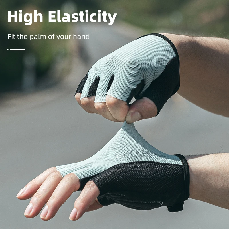 ROCKBROS Men Women Cycling Gloves Fingerless Summer Sports Gloves Anti Slip Breathable MTB Road Bike Gloves Bicycle Accessories 4