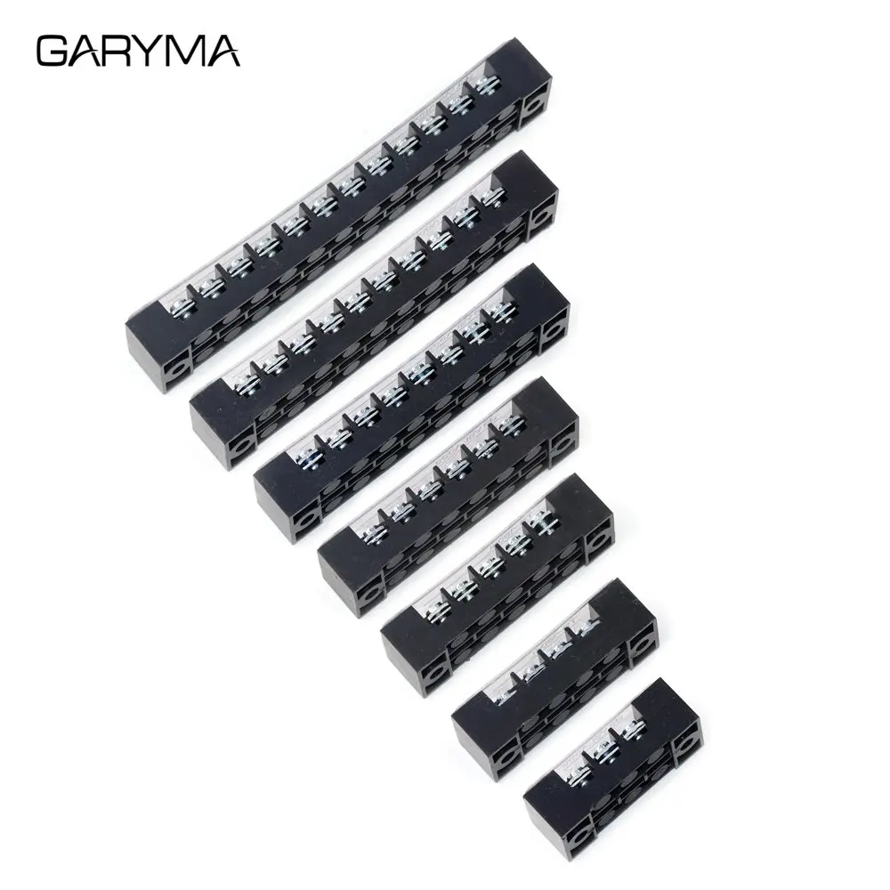 Barrier Strip Terminal Block Dual Row Screw Wire Connector 600V 15A TB-1503 TB1504 TB1505 TB1506 TB1508 TB1510 TB1512