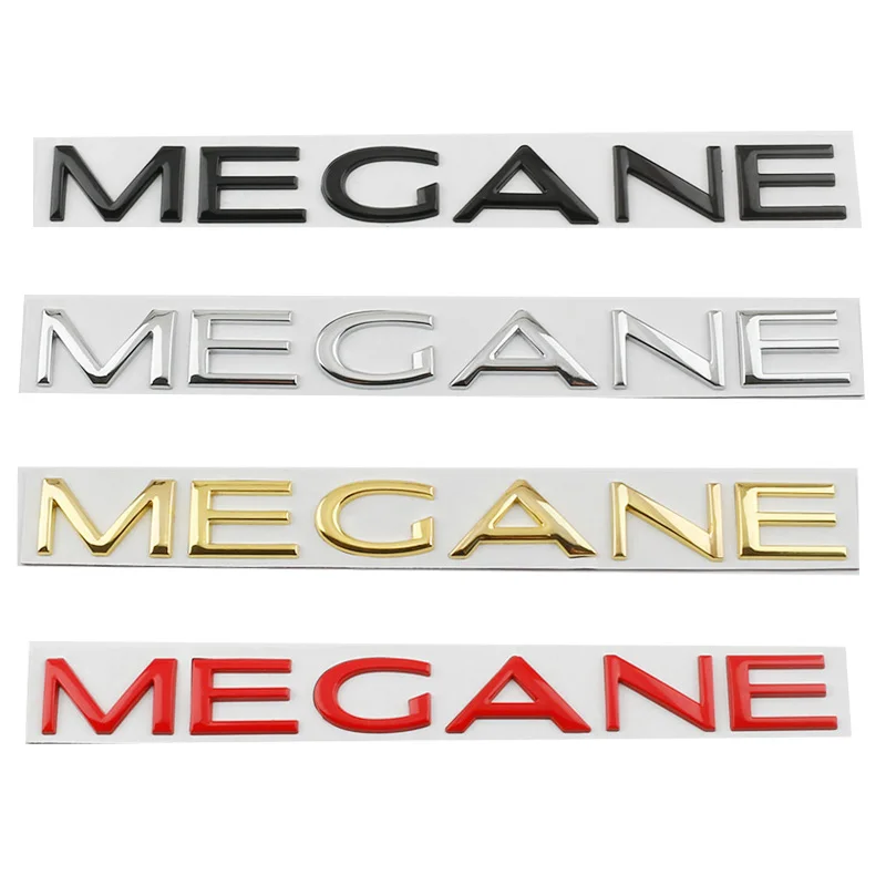 

3D Car Metal Trunk Letters Words Logo Emblem Badge Decals Sticker For Renault Megane 1 2 3 4 5 RS GT Styling Parts Accessories