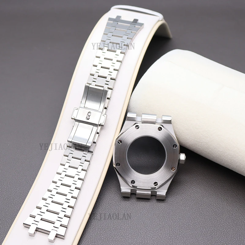 41mm Watch Case Strap Men\'s Watchband Parts For Seiko nh34 nh35 nh36 nh38 Movement 31.8mm Dial Sapphire Crystal Glass Waterproof