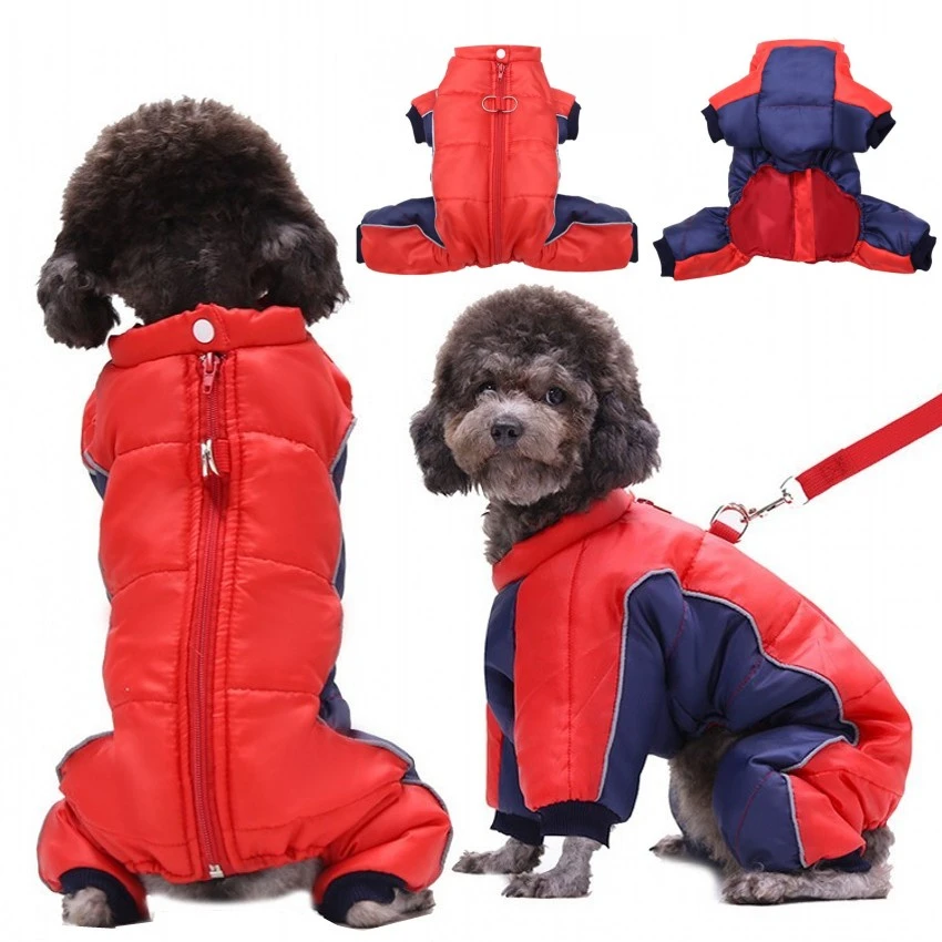 Ropa impermeable para perro, chaqueta de invierno para mascota, monos de talla grande XXL para perro, abrigo para cachorro de gato rojo, ropa capucha para perros pequeños| | - AliExpress