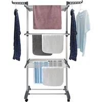 Clothes Drying Rack Folding Drying Rack Clothing 4 Tier Clothes Horses Rack Stainless Steel Laundry Drying Rack ﻿ 1