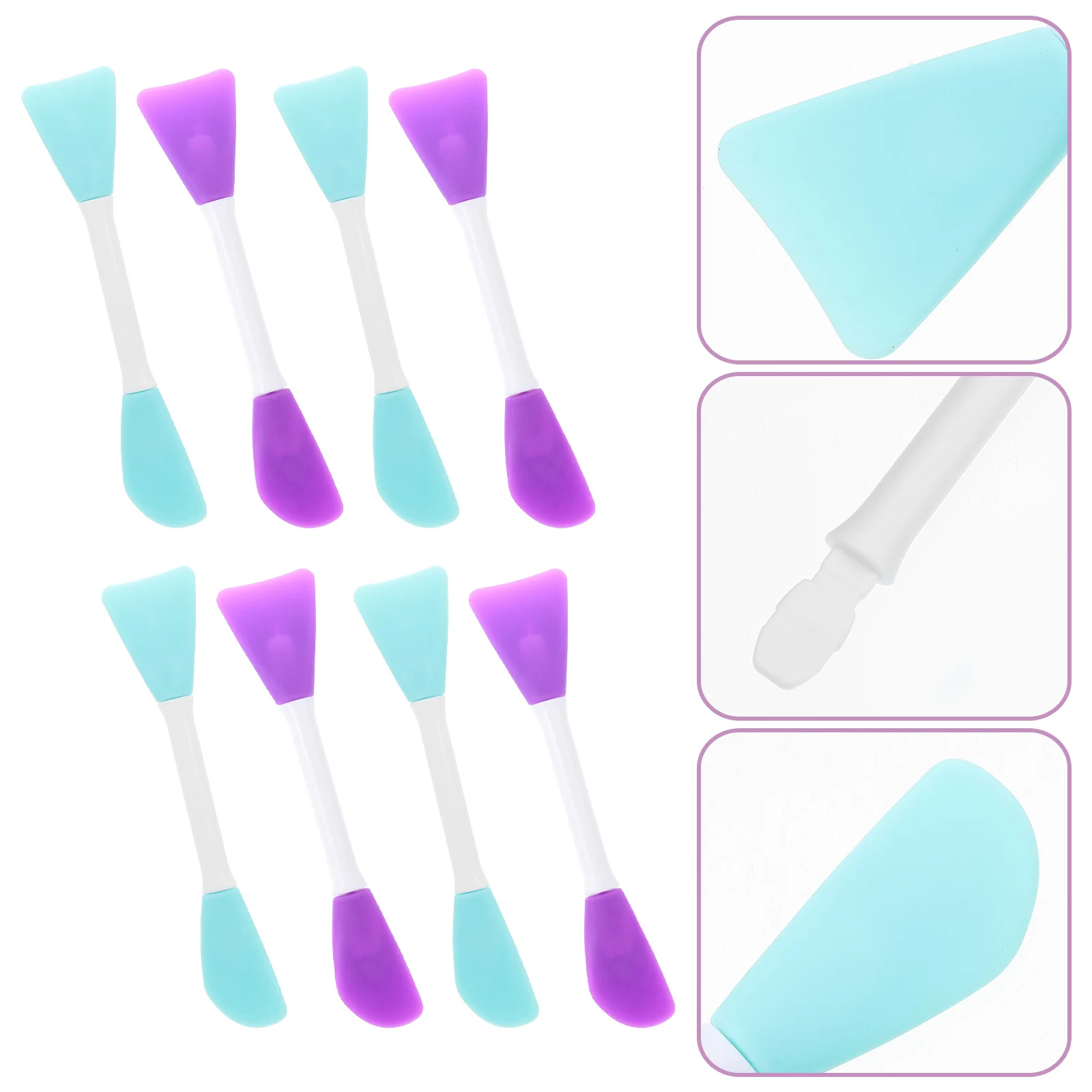 

8 Pcs Oil Paint Screen Printing Squeegee Color Mixing Spatula Painting Double Head Mixer Scraper Supplies Student