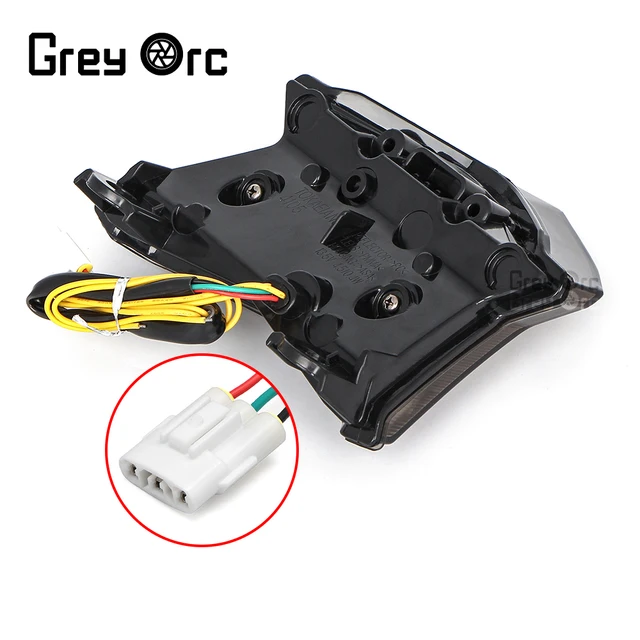 Accessoire Moto Customisation Feu Arrière LED Moto Avec Clignotants Intégrés - Compatible Kawasaki Z900 Z650 Ninja650 2017-2023 Accessoire Moto LED Fumé