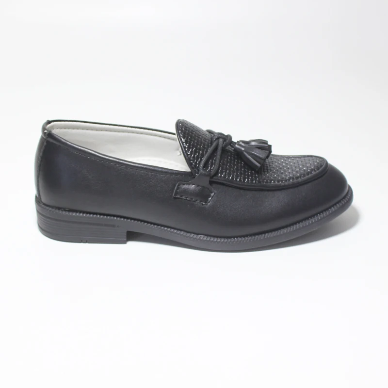 حذاء أسود غير لامع من الجلد الصناعي للأولاد ، حذاء...