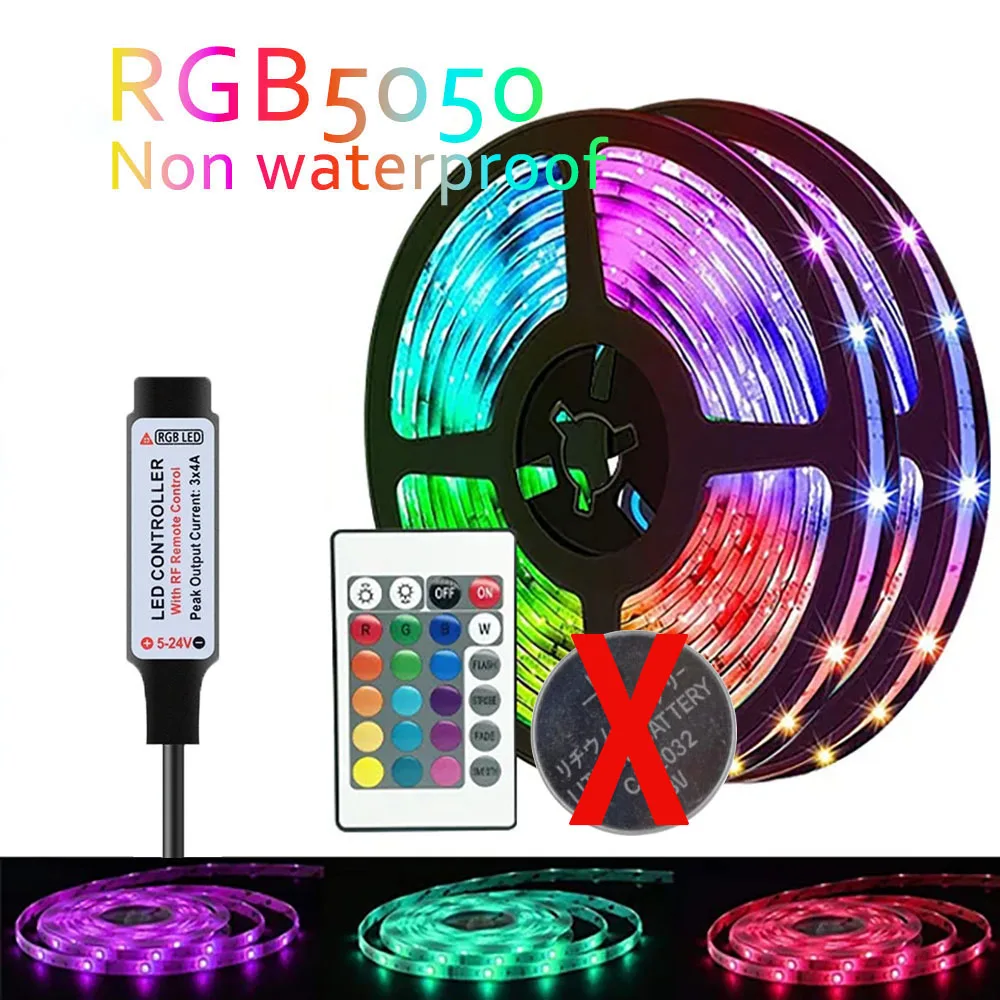 ตัวเลือกสินค้า แถบไฟ LED ปรับสีได้ 5050 ควบคุมด้วยแอปพลิเคชัน