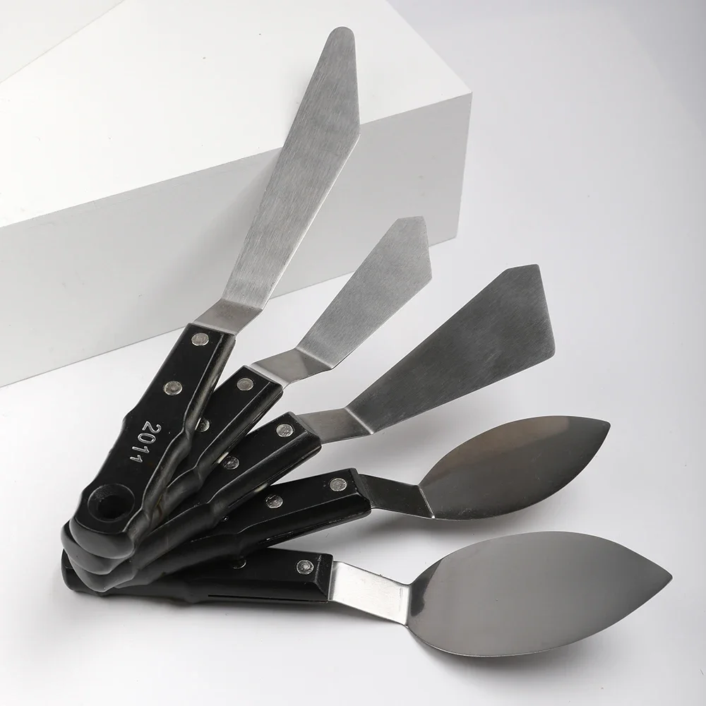 Artsecret Stainless Steel Oil Painting Scraper Mixing Palette Color Acrylic Mixing Spatula Painting Accessories Tools 2001 -,oil painting scraper