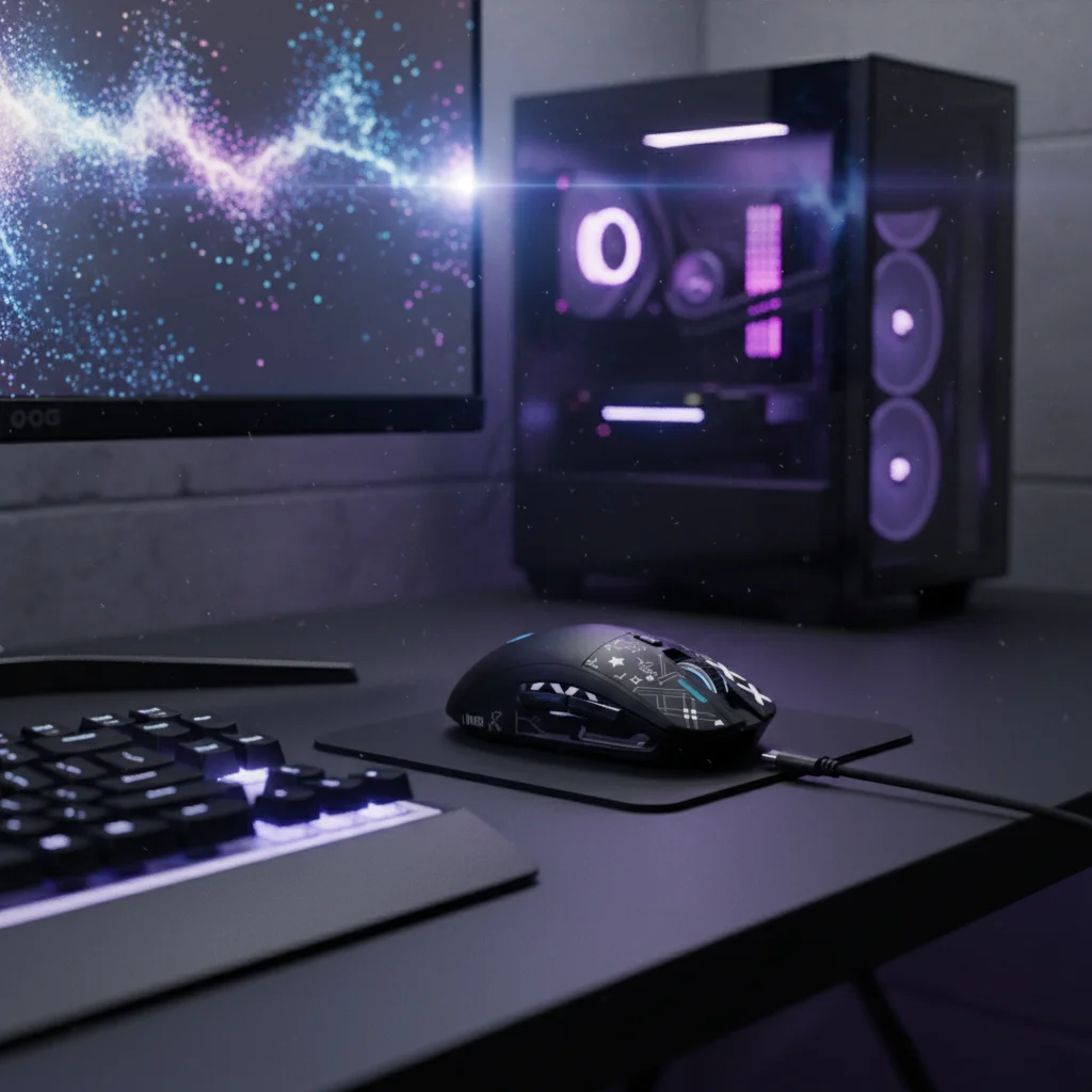 트라이 모드 무선 게이밍 마우스, 2.4G/블루투스/유선 충전식, 6버튼 3600DPI RGB 인체공학적 광학 마우스(PC 컴퓨터용)