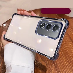 Shockproof Plating Silicone Soft Back Phone Case with Reinforced Corners for OPPO K12x (4jfs blue)