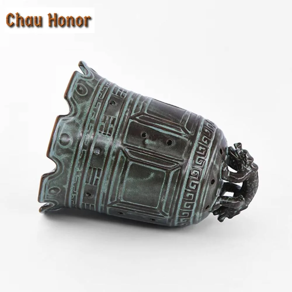 Creative Change Kiln Glazed Incense Holder Zen Buddha Bell Garden Scented Aromatic Aromatherapy Furnace Chinese Tea Ornaments