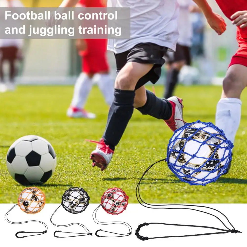 Pallone Da Calcio Net Kicker Football Kick Trainer Nylon Mesh Bag Solo Soccer Kick Practice Training Aid Soccer Return Trainer Net Foo
