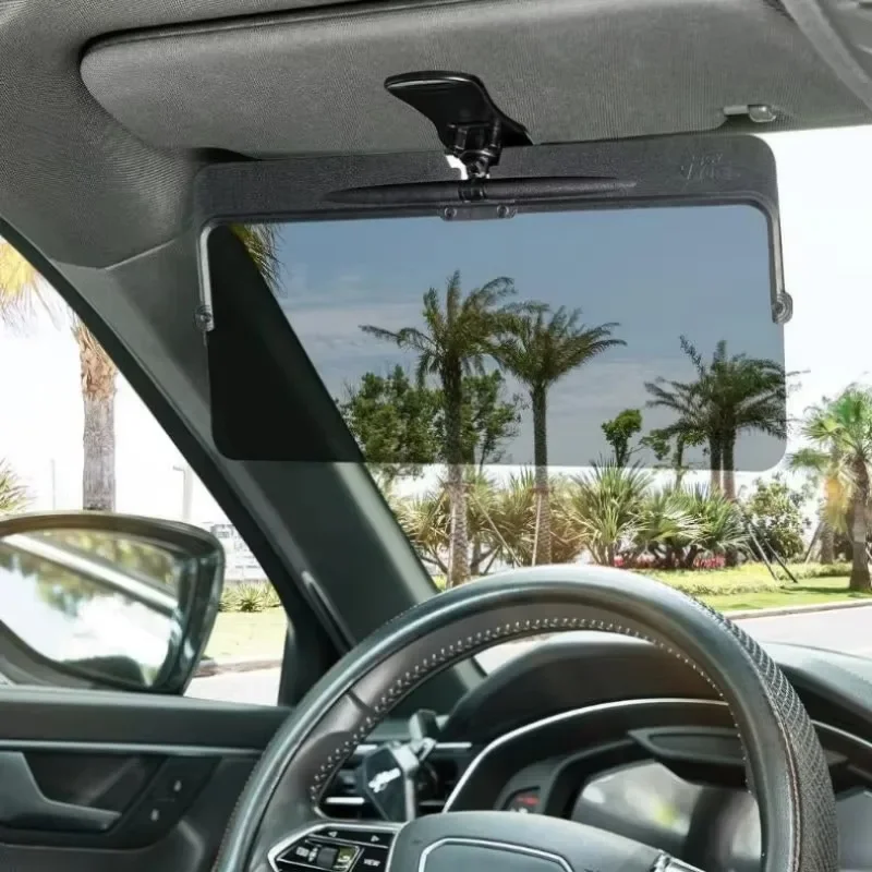 Universal Car Sun Visor With Polarized Glare Protection Driver's Anti-Glare Mirror Visor Portable Foldable Car