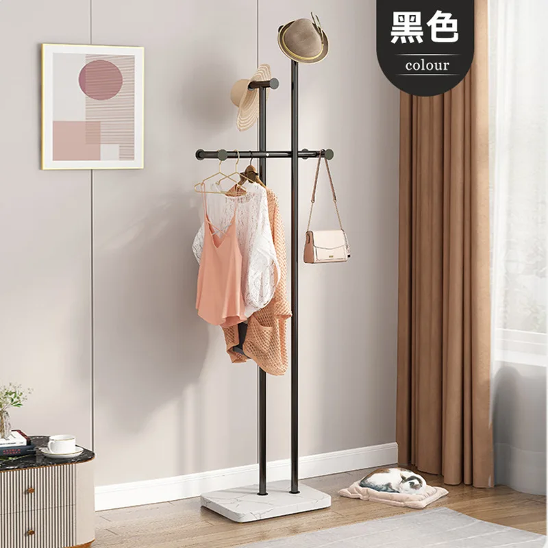 Rack de roupas luz luxo casa ferro lรญquido vermelho armazenamento vertical saco pendurado rack de armazenamento domรฉstico piso simples casaco rack
