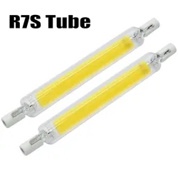 LED R7s COB Glass Tube Super Bright 118mm J118 78mm J78 COB Light Bulb AC110V 120V 130V 220 240V Home Replace Halogen Lamp