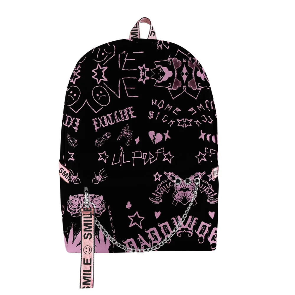 Classic Popular Love Lil Peep Student School Bags Unisex 3D Print Oxford Waterproof Notebook multifunction Travel Backpacks
