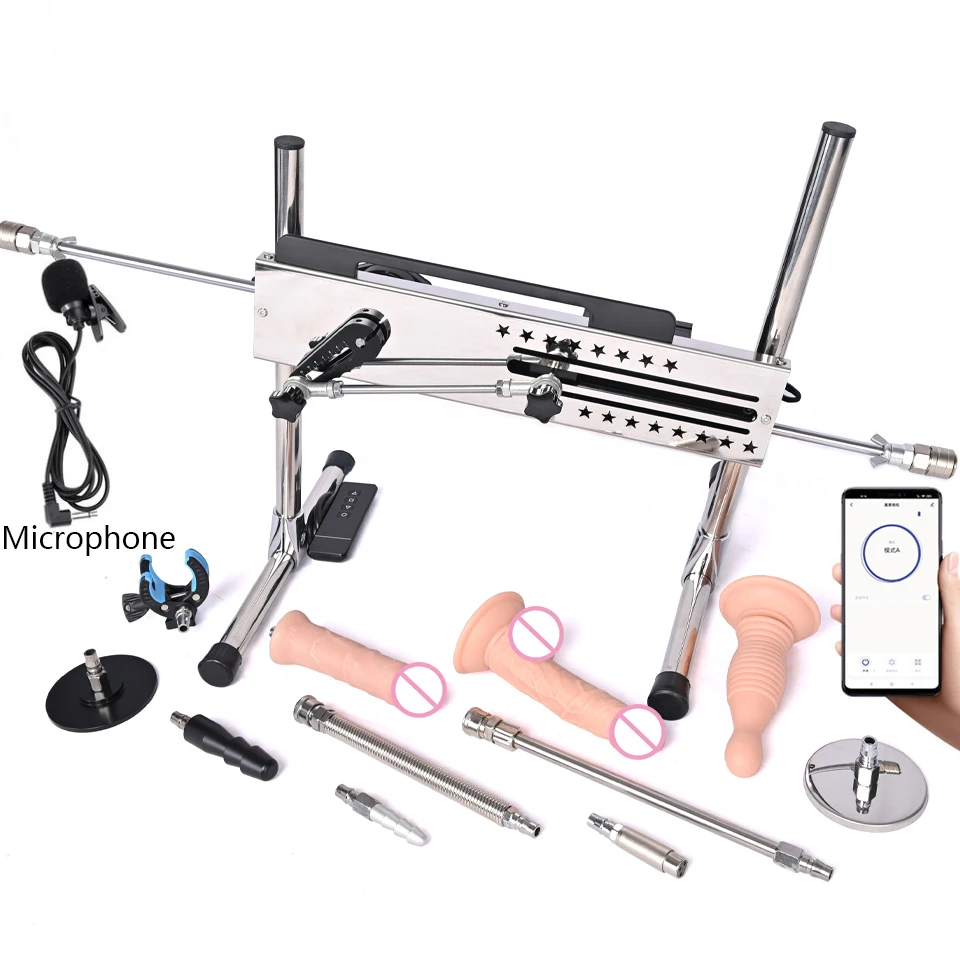 120W ROUGH BEAST sex machine for women and men APP control masturbation machine with Vac-U-Lock dildos 2 people sex toys