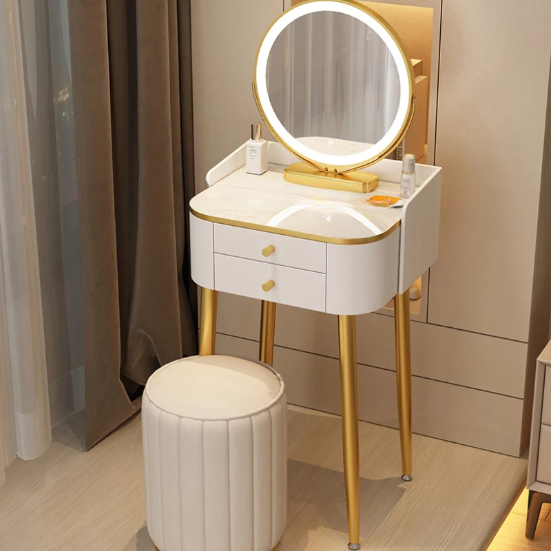 

White Corner Dressers Table With Mirror Full Set Simple Outdoor Dressers Retro Exquisite Schminktisch Salon Furniture ZT50SD