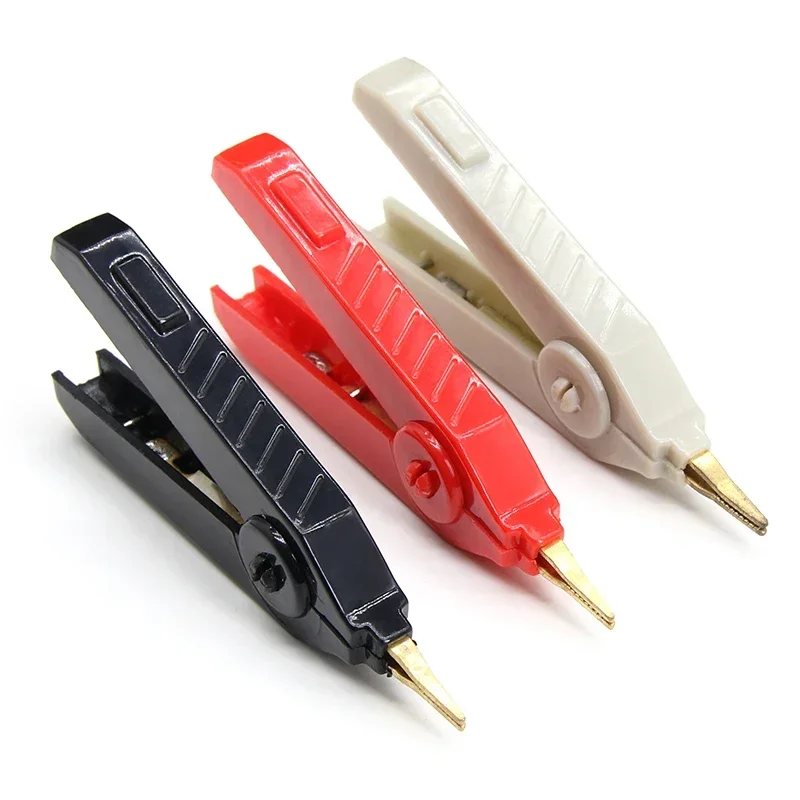 Alligator Clips Test Clip 1pcs LCR Resistance Clip DIY Tools Copper 20A Opening 12mm Duckbill Large Alligator Clips SMD Test Clamp