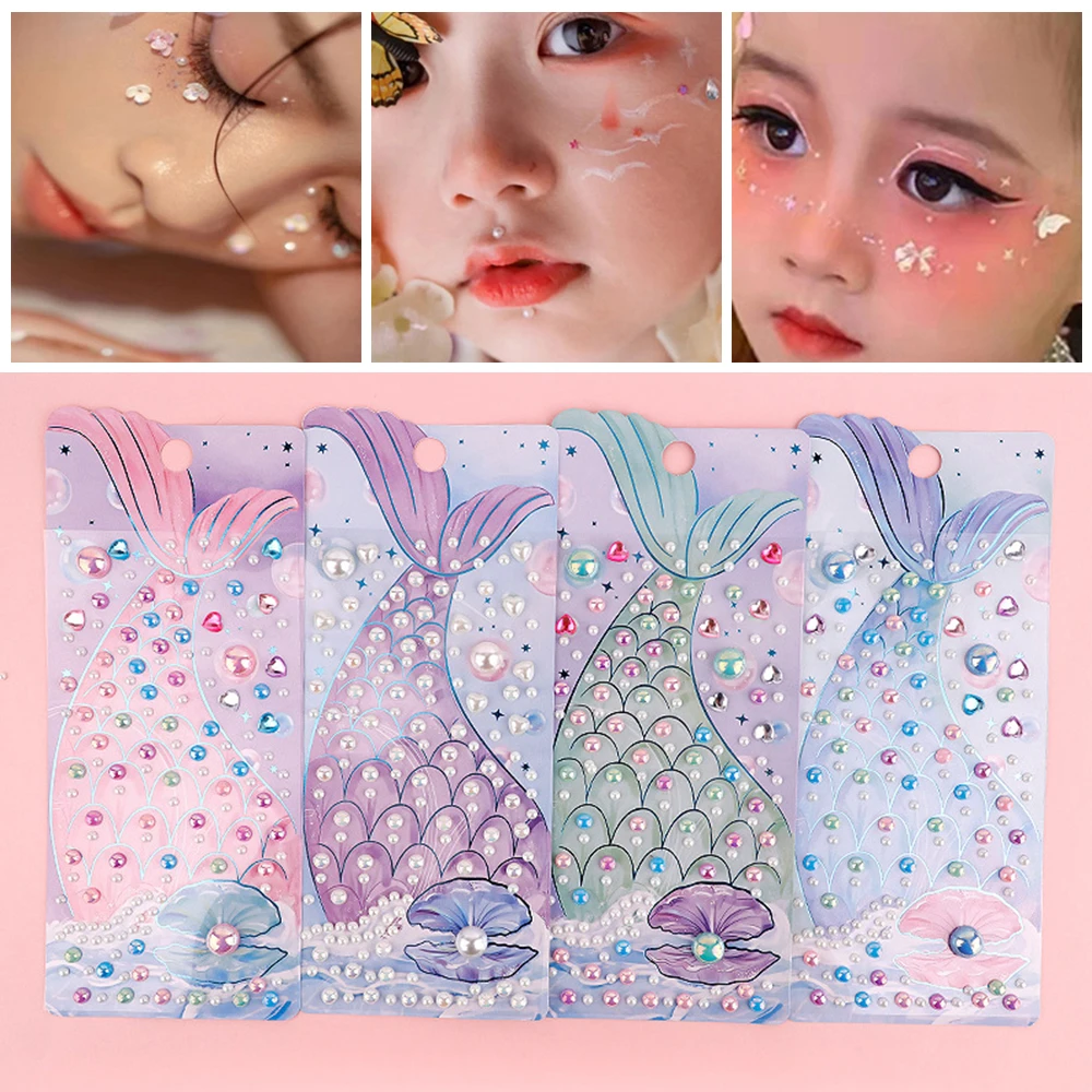 

Makeup Diamond Eyes Face Festival DIY Acrylic Eyeshadow Sticker Body Crystal Gems Tattoo Adhesive Rhinestone Nail Art Decoration