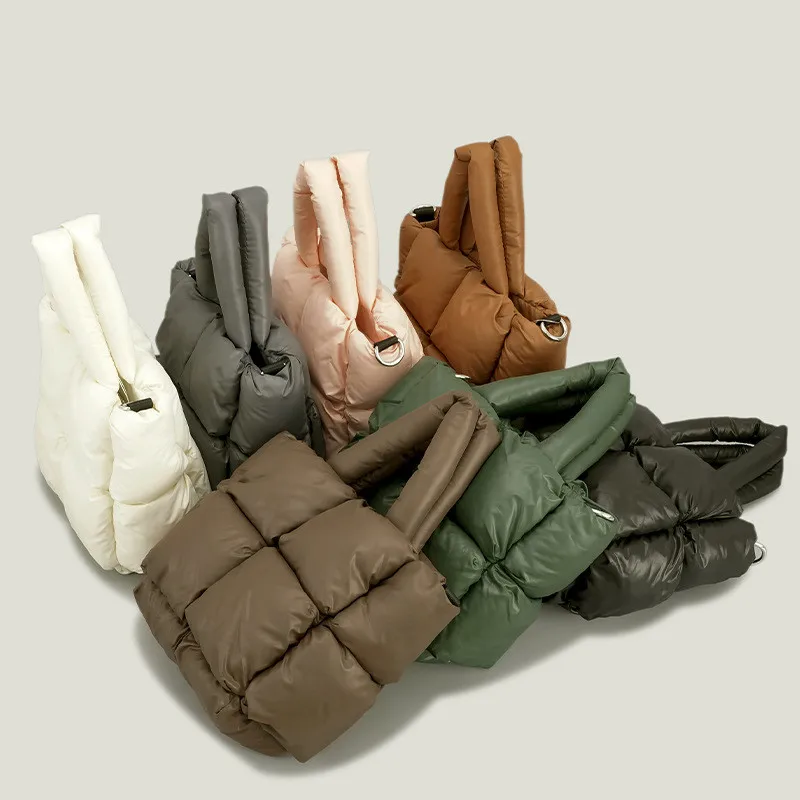 New Fashion Space Pad Cotton Women Shoulder Bags Winter Nylon Padded Quilted Shopper Bags Female Casual Crossbody Bags Handbags