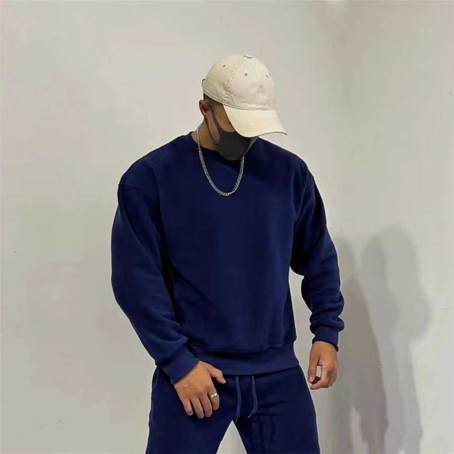 2023 new Spring Autumn Men New Hoodies Fashion Long Sleeve Sweatshirt Quality Jogger Texture Pullovers Male