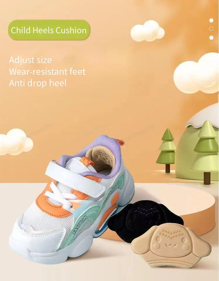 Neue Komfort Heels Aufkleber Pflege Einsätze Schuh pads Sneaker Kinder Einlegesohlen rutsch feste Füße Fersen schutz Kind Größe anpassen Kissen – Detail 1