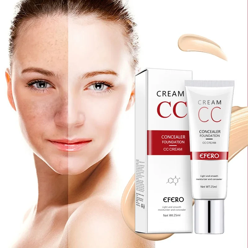 2PCS EFERO BB Cream Makeup Face Foundation CC Cream Brightening Concealer Cream Foundation Concealer Base Concealer