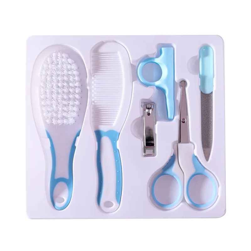Nail Care Kit 5/6/8/9pcs/set Baby Care Kit Nail Scissors Hair Cut Thermometer Grooming Brush Clipper